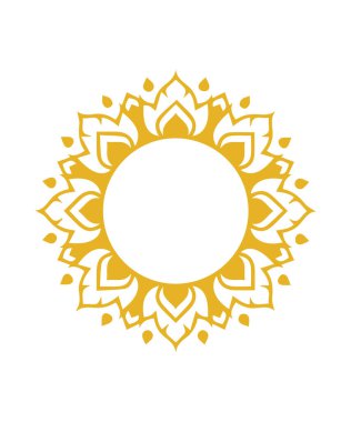 Güzel çiçek sanatı ve mandala vektör tasarımı