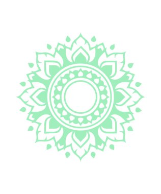 Güzel çiçek sanatı ve mandala vektör tasarımı