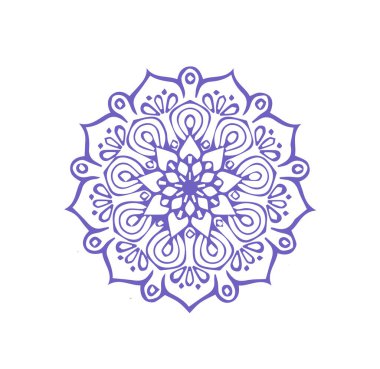 Güzel çiçek sanatı ve mandala vektör tasarımı