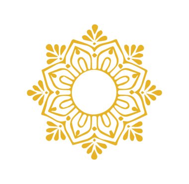 Güzel çiçek sanatı ve mandala vektör tasarımı