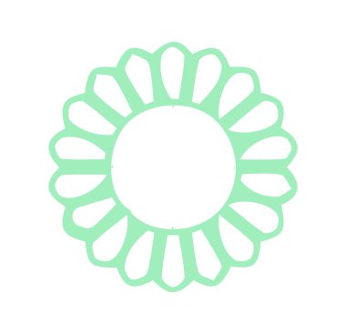 Güzel çiçek sanatı ve mandala vektör tasarımı