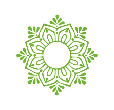 Güzel çiçek sanatı ve mandala vektör tasarımı