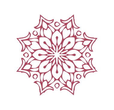 Güzel çiçek sanatı ve mandala vektör tasarımı