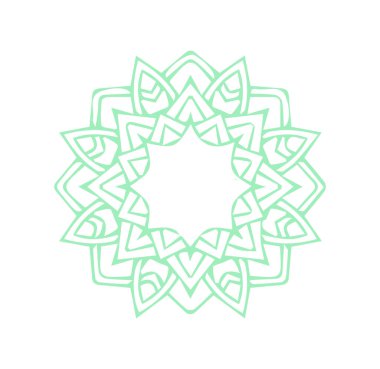 Güzel çiçek sanatı ve mandala vektör tasarımı