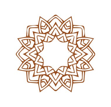 Güzel çiçek sanatı ve mandala vektör tasarımı