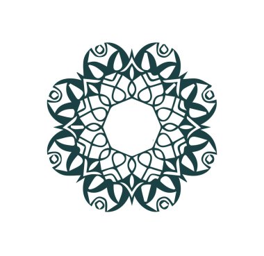 Güzel çiçek sanatı ve mandala vektör tasarımı