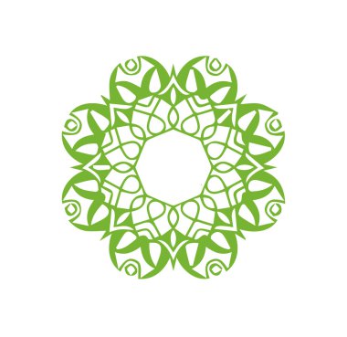 Güzel çiçek sanatı ve mandala vektör tasarımı