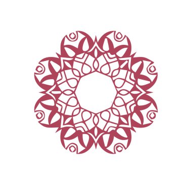 Güzel çiçek sanatı ve mandala vektör tasarımı