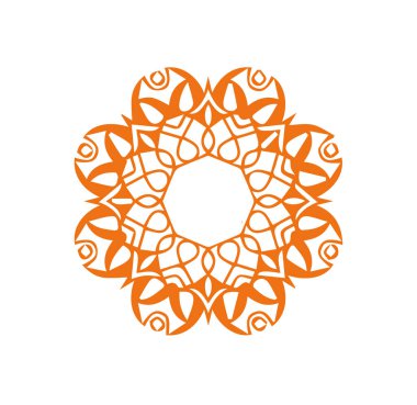 Güzel çiçek sanatı ve mandala vektör tasarımı