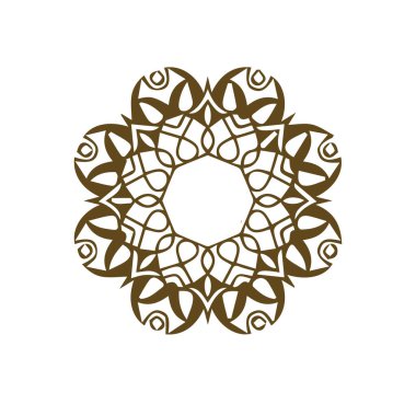 Güzel çiçek sanatı ve mandala vektör tasarımı