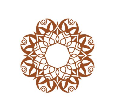 Güzel çiçek sanatı ve mandala vektör tasarımı