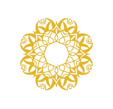 Güzel çiçek sanatı ve mandala vektör tasarımı