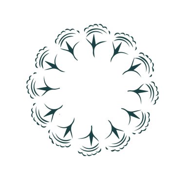 Güzel çiçek sanatı ve mandala vektör tasarımı