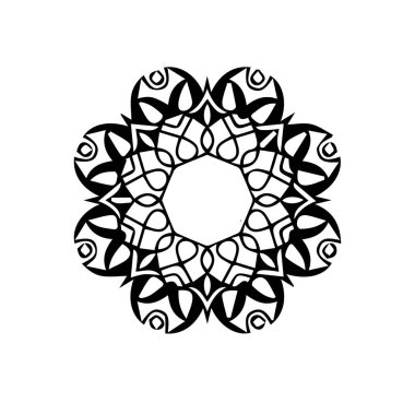 Güzel çiçek sanatı ve mandala vektör tasarımı