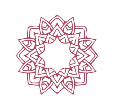 Güzel çiçek sanatı ve mandala vektör tasarımı