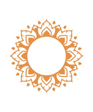 Güzel çiçek sanatı ve mandala vektör tasarımı