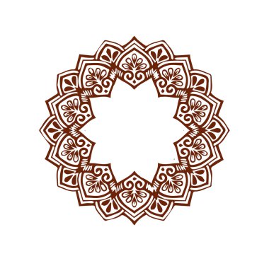 Güzel çiçek sanatı ve mandala vektör tasarımı