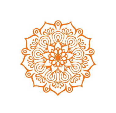 Güzel çiçek sanatı ve mandala vektör tasarımı