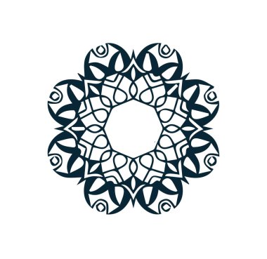 Güzel çiçek sanatı ve mandala vektör tasarımı