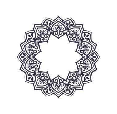 Güzel çiçek sanatı ve mandala vektör tasarımı