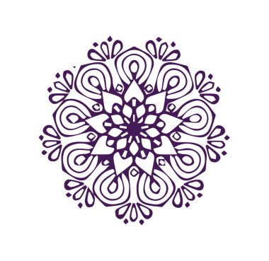 Güzel çiçek sanatı ve mandala vektör tasarımı