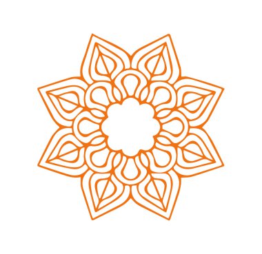 Güzel çiçek sanatı ve mandala vektör tasarımı