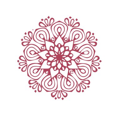 Güzel çiçek sanatı ve mandala vektör tasarımı