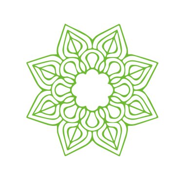 Güzel çiçek sanatı ve mandala vektör tasarımı