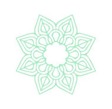 Güzel çiçek sanatı ve mandala vektör tasarımı