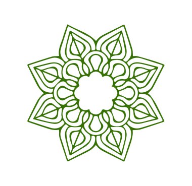 Güzel çiçek sanatı ve mandala vektör tasarımı