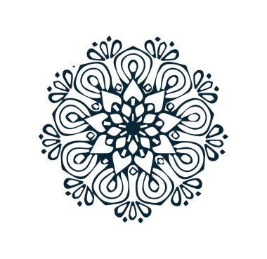Güzel çiçek sanatı ve mandala vektör tasarımı