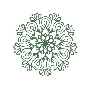 Güzel çiçek sanatı ve mandala vektör tasarımı