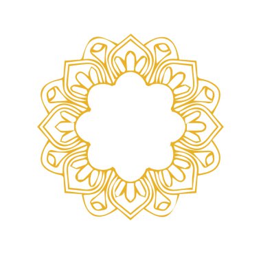 Güzel çiçek sanatı ve mandala vektör tasarımı