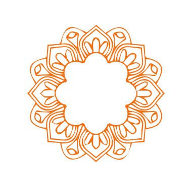 Güzel çiçek sanatı ve mandala vektör tasarımı