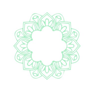 Güzel çiçek sanatı ve mandala vektör tasarımı