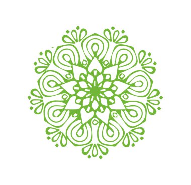 Güzel çiçek sanatı ve mandala vektör tasarımı