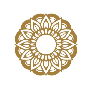 Güzel çiçek sanatı ve mandala vektör tasarımı