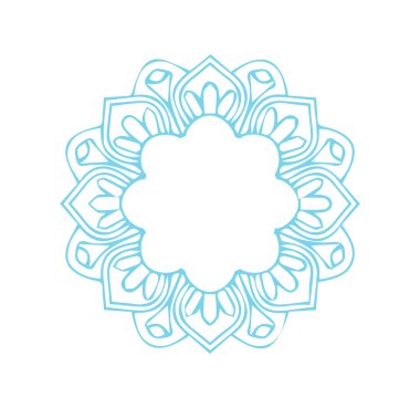 Güzel çiçek sanatı ve mandala vektör tasarımı