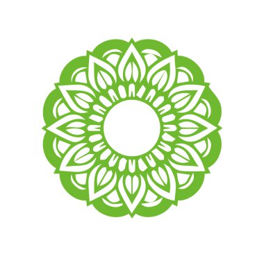 Güzel çiçek sanatı ve mandala vektör tasarımı