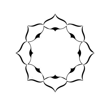 Güzel çiçek sanatı ve mandala vektör tasarımı