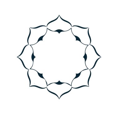 Güzel çiçek sanatı ve mandala vektör tasarımı