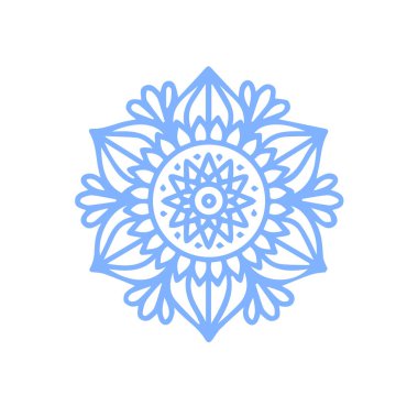 Güzel çiçek sanatı ve mandala vektör tasarımı