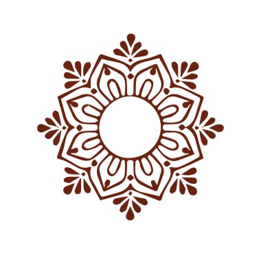 Güzel çiçek sanatı ve mandala vektör tasarımı