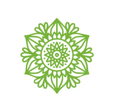 Güzel çiçek sanatı ve mandala vektör tasarımı