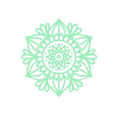 Güzel çiçek sanatı ve mandala vektör tasarımı