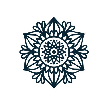 Güzel çiçek sanatı ve mandala vektör tasarımı