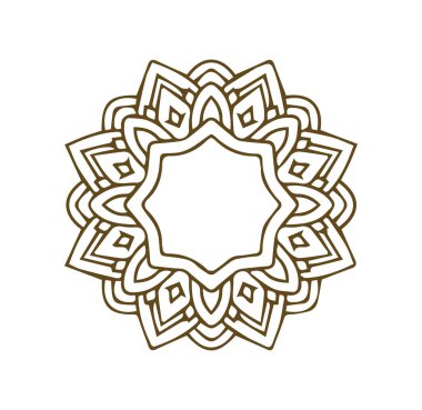 Güzel çiçek sanatı ve mandala vektör tasarımı