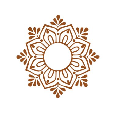 Güzel çiçek sanatı ve mandala vektör tasarımı