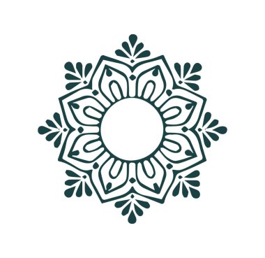 Güzel çiçek sanatı ve mandala vektör tasarımı
