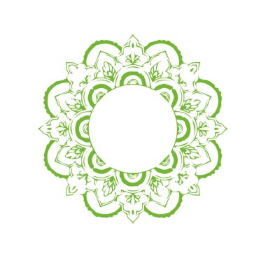 Güzel çiçek sanatı ve mandala vektör tasarımı